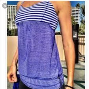 Lululemon purple and white top with drawstring